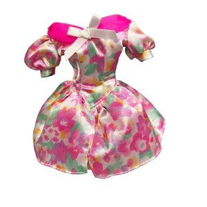 Barbie Russell Stover Candies Floral Spring Dress 1996 Puff Sleeve Pink Bubble
